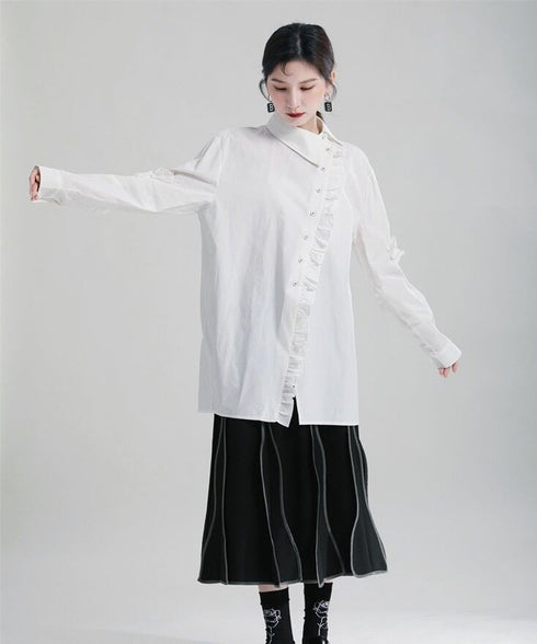 Frill Placket Blouse